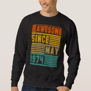 Sudadera Impresionante Desde Mayo De 1974 Vintage 48 Hombre