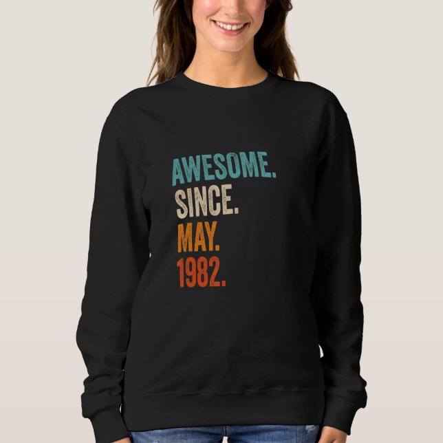 Sudadera Impresionante desde mayo de 1982 41º cumpleaños (Anverso)