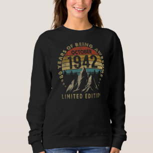 Sudadera Impresionante desde octubre de 1942 80 años de eda
