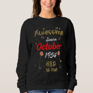 Sudadera Impresionante desde octubre de 1954 Flores De Cuta