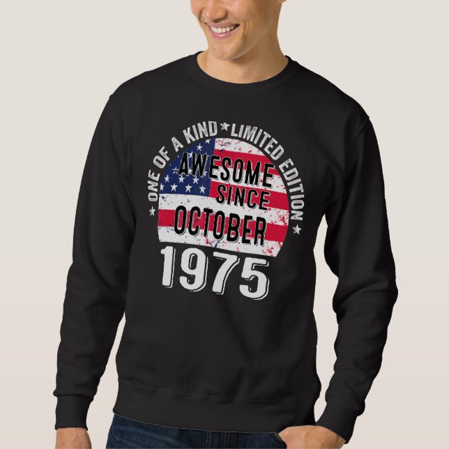 Sudadera Impresionante desde octubre de 1975 Vintage US. (Anverso)