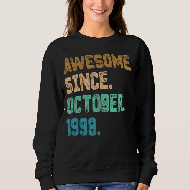 Sudadera Impresionante desde octubre de 1998 Vintage cumple (Anverso)
