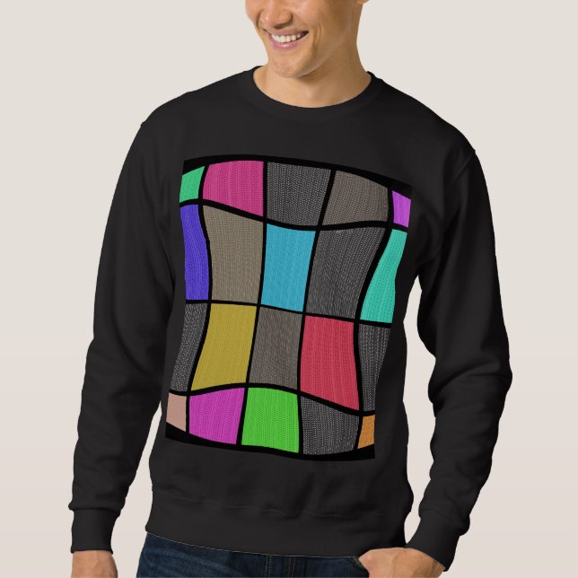 Sudadera Impresionante diseño moderno estilo Mondrian (Anverso)
