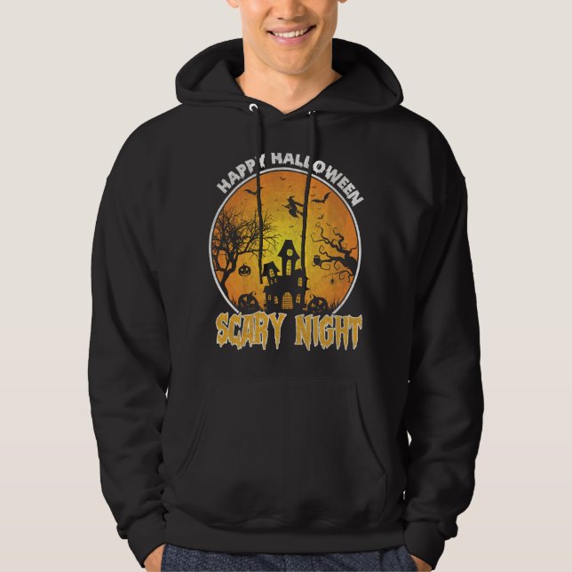 Sudadera Impresionante hoodie de halloween de zip (Anverso)