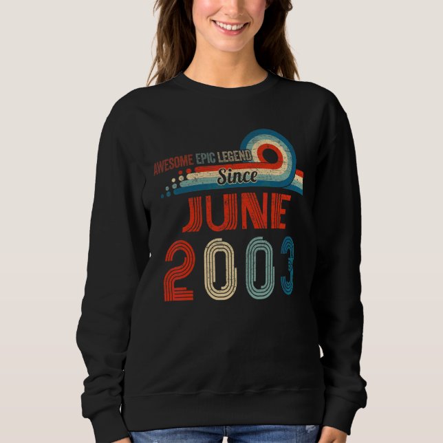 Sudadera Impresionante leyenda épica desde junio de 2003 19 (Anverso)