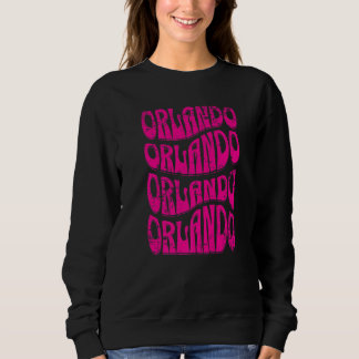 Sudadera Impresionante Orlando Florida Groovy Retro Molesto