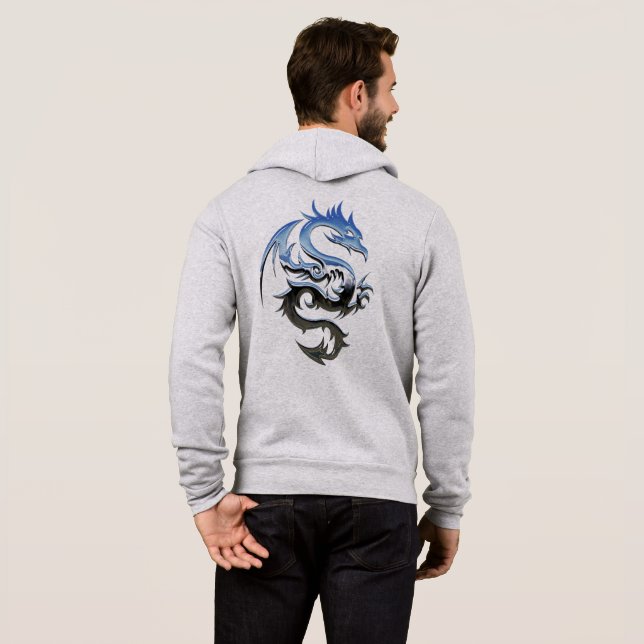 Sudadera Impresionante percha azul + lienzo para zip (Reverso completo)