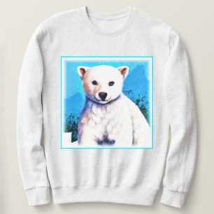 Sudadera Impresionante pintura de un cubo de oso polar. ¡Ha