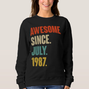 Sudadera Impresionante regalo desde julio de 1987 de 35 año
