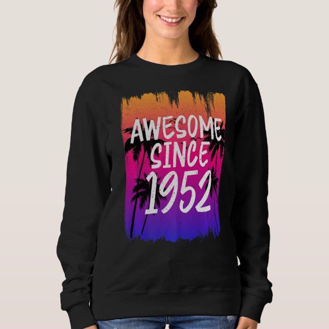 Sudadera Impresionante vintage desde 1952 retro (Anverso)