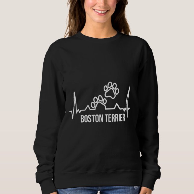 Sudadera Impresiones de pata de perro de Boston Terrier par (Anverso)
