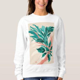 Sudadera Impresiones florales en negrita y sobredimensionad