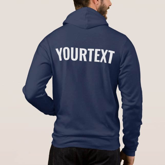 Sudadera Impreso el texto de la imagen de los hombres de la (Reverso)
