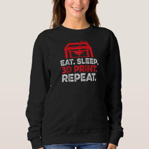 Sudadera Imprimir 3D Dormir Comer Repetir Aficionado Impres