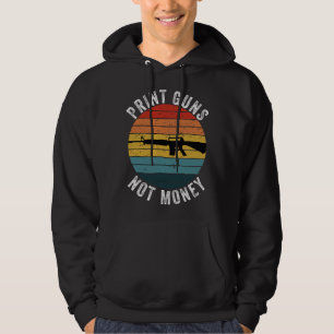 Sudadera Imprimir Armas No Dinero Retro Atardecer Vintage D