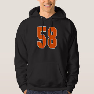 Sudadera Imprimir atrás Número de bloque deportivo naranja