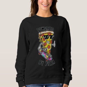 Sudadera Impulsada por la pizza de estilo retro de los años