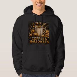Sudadera Impulsado Por Café Y Gráficos Divertidos De Hallow