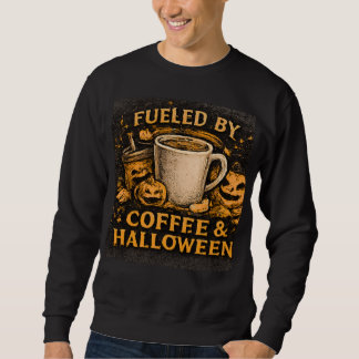 Sudadera Impulsado Por Café Y Gráficos Divertidos De Hallow