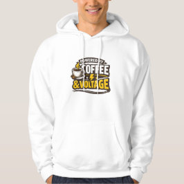 Sudadera Impulsado Por Café Y Voltaje Divertido Electricist