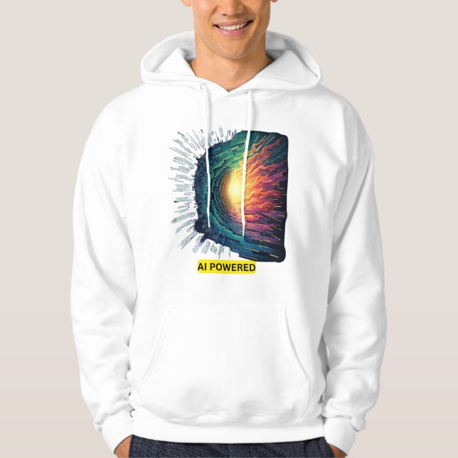 Sudadera Impulsado por IA - Futurista diseño tecnológico (Anverso)