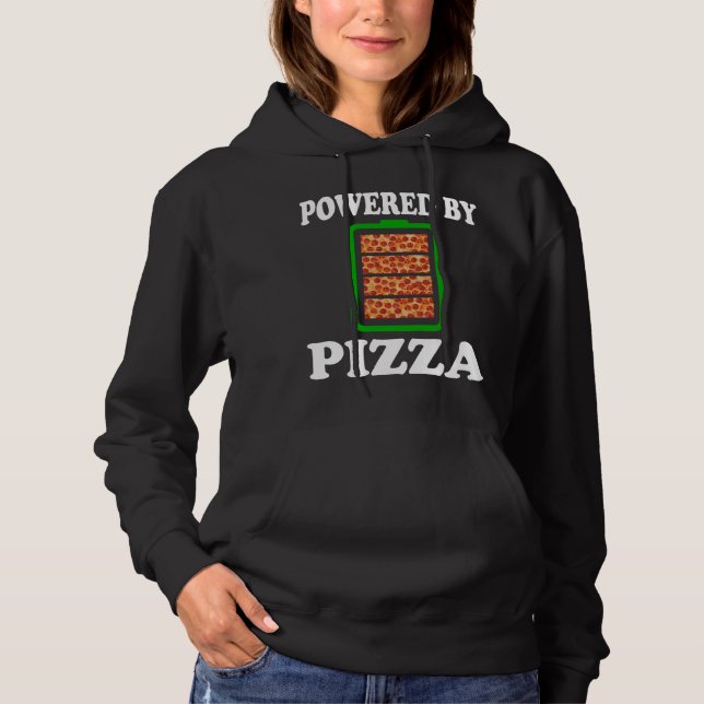 Sudadera Impulsado Por Pizza - Graciosa Pizza (Anverso)
