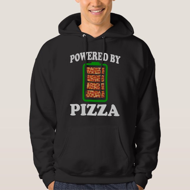 Sudadera Impulsado Por Pizza - Graciosa Pizza (Anverso)