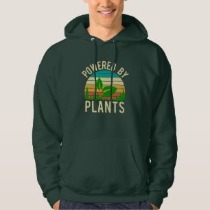Sudadera Impulsado Por Plantas Divertido Atardecer Verde Ve