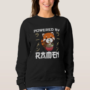 Sudadera Impulsado Por Ramen Cute Red Panda Se Come Fideos 