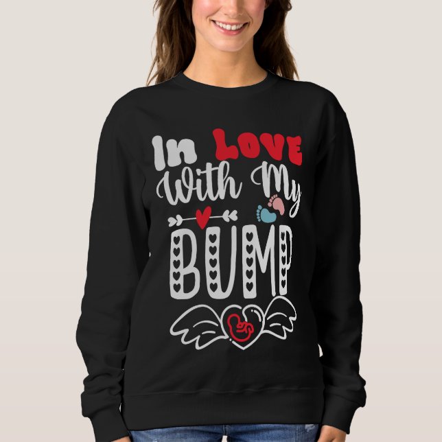 Sudadera In Love With My Bump  Baby Shower Valentine's Day (Anverso)