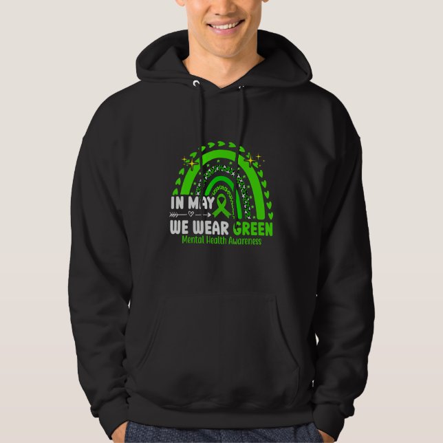 Sudadera In May We Wear Green Mental Health Awareness 2 (Anverso)