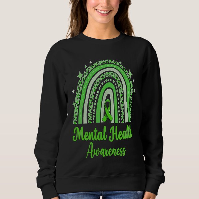 Sudadera In May We Wear Green Mental Health Awareness Rainb (Anverso)