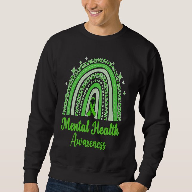 Sudadera In May We Wear Green Mental Health Awareness Rainb (Anverso)