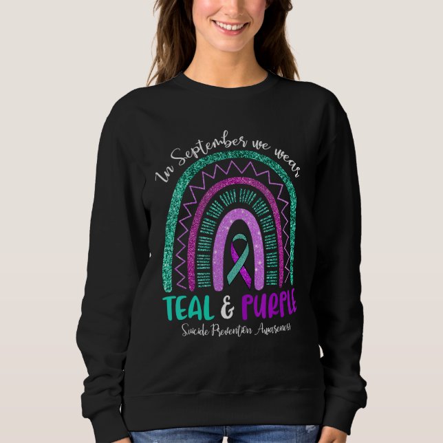Sudadera In September We Wear Purple & Teal Rainbow Suicide (Anverso)