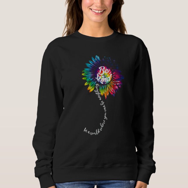 Sudadera In The World Can Be Anything Be Kind Sunflower Uni (Anverso)