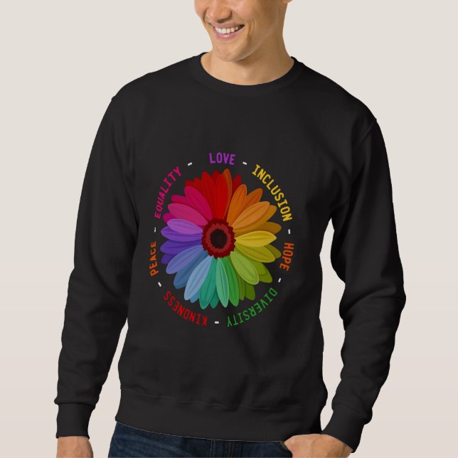 Sudadera Inclusión de amor Esperanza Diversidad Amabilidad  (Anverso)