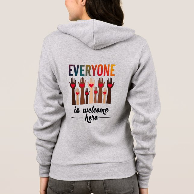 Sudadera Inclusividad de EE.UU. para todos - Todos son bien (Reverso)