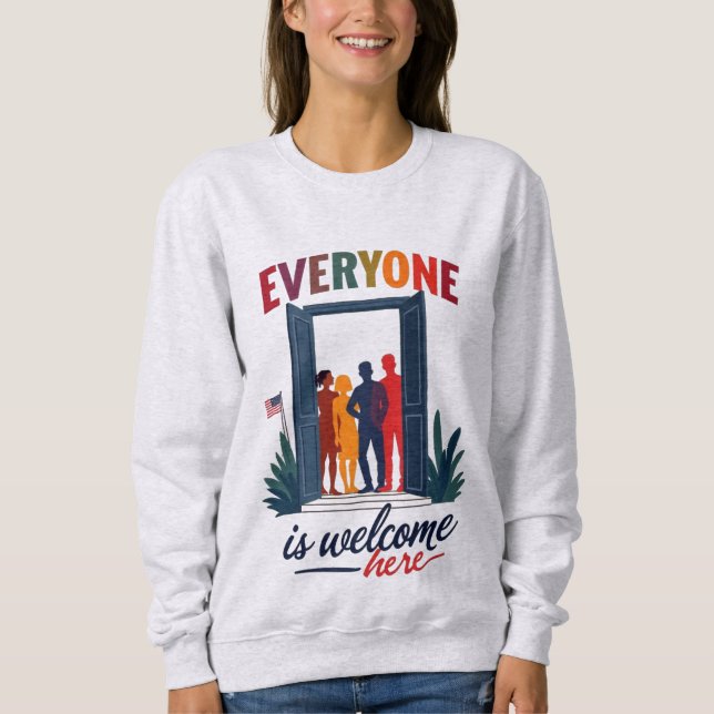 Sudadera Inclusividad de EE.UU. para todos - Todos son bien (Anverso)