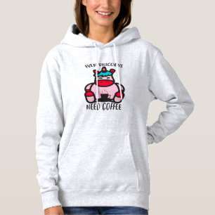 Sudadera Incluso los unicornios necesitan un café con unico