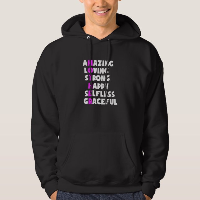 Sudadera Increíble amor fuerte, feliz y desinteresada marih (Anverso)