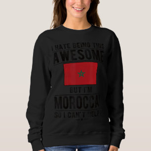 Sudadera Increíble bandera marroquí, Marruecos, raíces marr