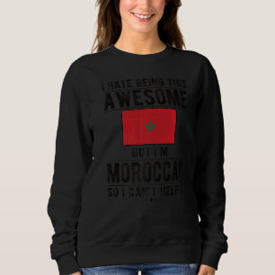 Sudadera Increíble bandera marroquí, Marruecos, raíces marr