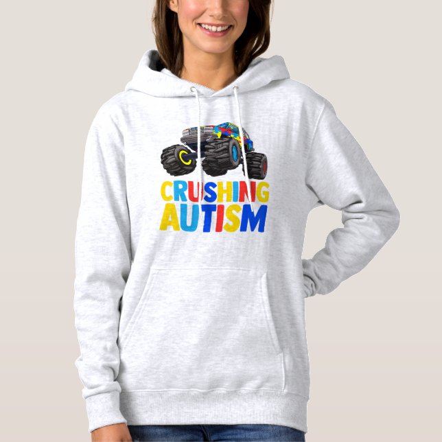 Sudadera Increíble conciencia Monstruo Camión aplastando a  (Anverso)