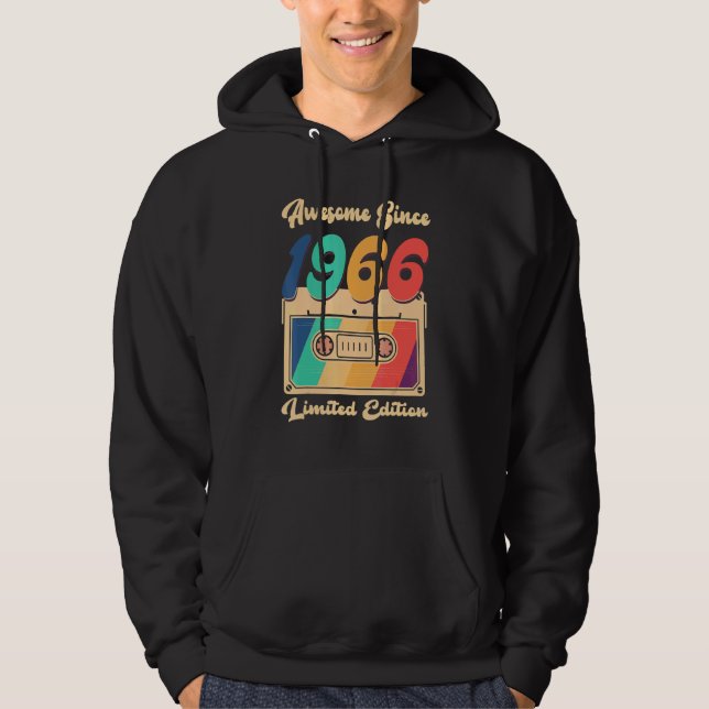 Sudadera Increíble desde 1966 Feliz 56º cumpleaños de mujer (Anverso)