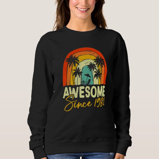 Sudadera Increíble desde 1982 40º cumpleaños Vacation Beach (Anverso)