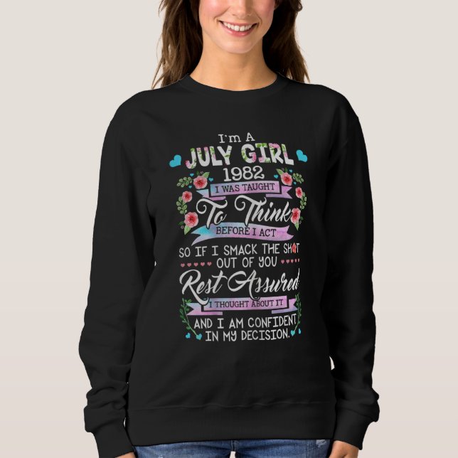 Sudadera Increíble desde 1982, cumpleaños 40, soy Chica de  (Anverso)