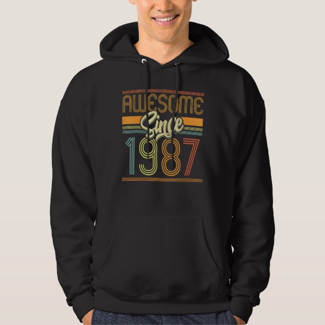 Sudadera Increíble desde 1987, cumpleaños número 35, cumple (Anverso)