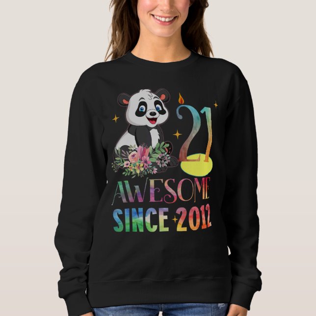 Sudadera Increíble desde 2001 21º cumpleaños Panda de 21 añ (Anverso)