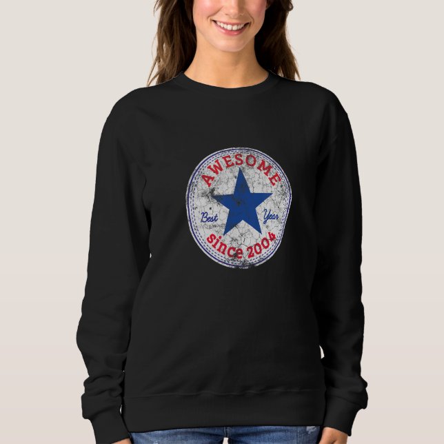 Sudadera Increíble desde 2004 18º cumpleaños feliz 18 mejor (Anverso)