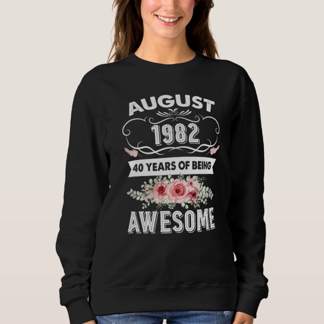 Sudadera Increíble desde agosto de 1982 40 años (Anverso)